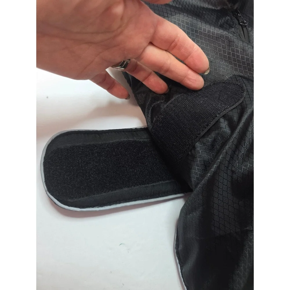 EddieBauer NWT L Black Dog ParkaWaterproof Fleece Lined Reflective Ripstop Coat